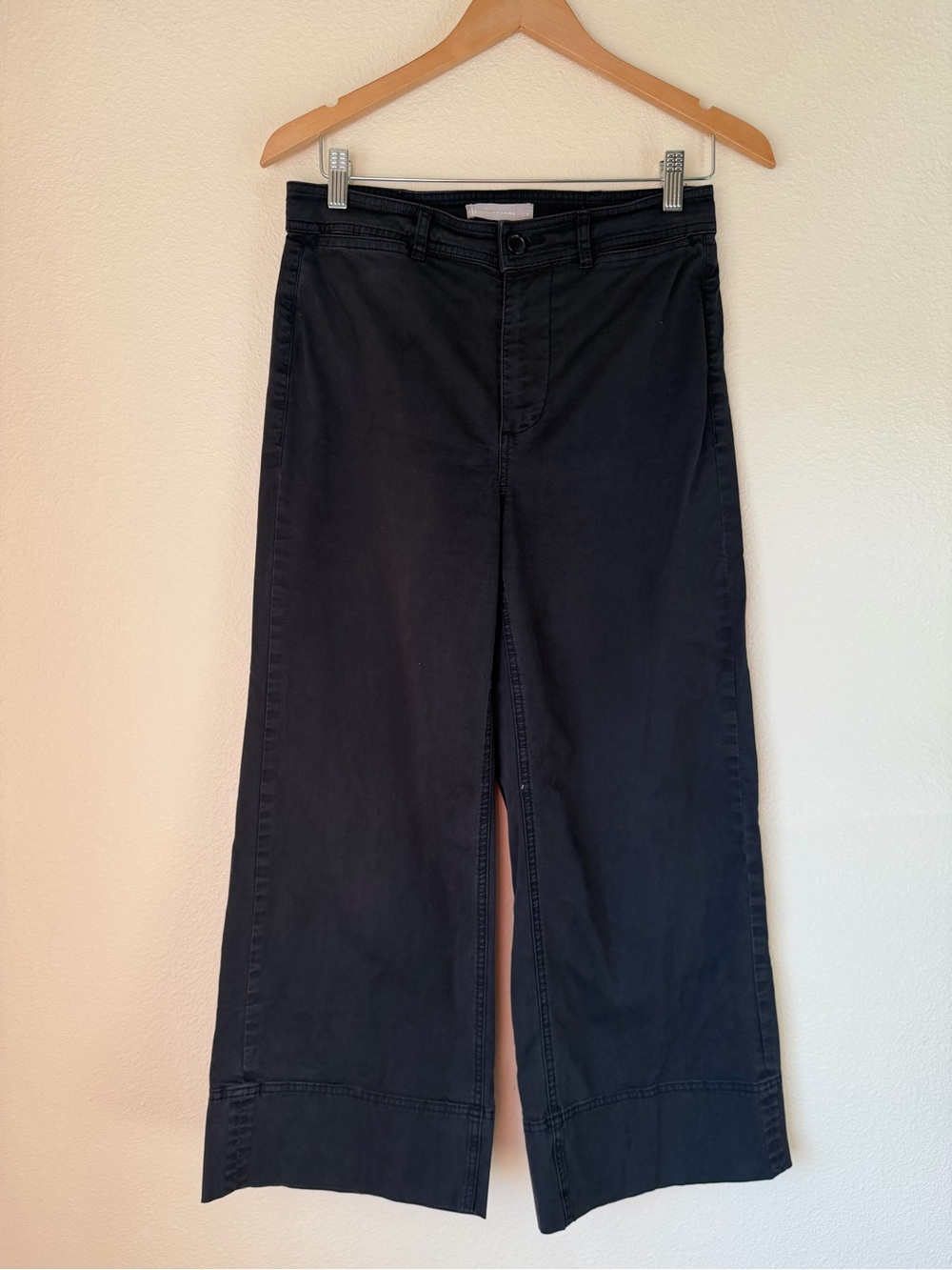 Everlane Wide Leg Cotton Ankle Length Pants, Size 4